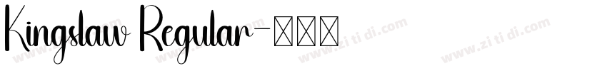 Kingslaw Regular字体转换